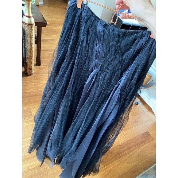 Ralph Lauren Purple Label Sylvia Tulle MaxiSkirt sz 2 black silk organza formal - Picture 15 of 17